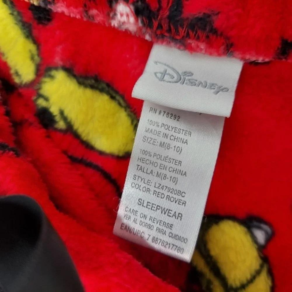 Disney Women Pajama Pants M Minnie Mickey Mouse Magic Fleece Drawstring Wide Leg - Picture 7 of 16